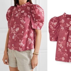 Sea New York Floral Mock Neck Blouse
